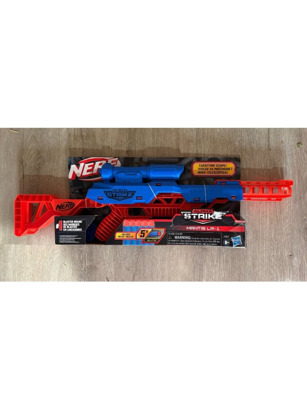 NERF Alpha Strike Mantis LR-1 Dart Gun Blaster with Elite Darts Scope